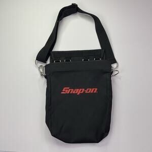 Snap On Tool Bag Pouch Carabiners Adjustable Strap Black